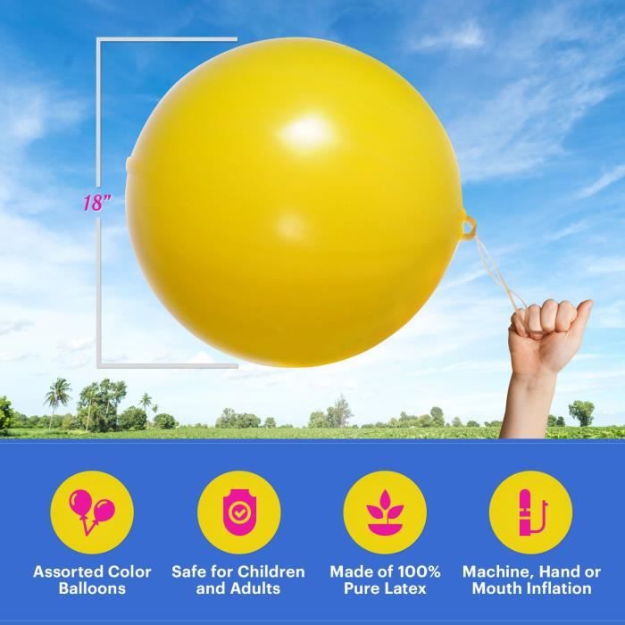 Grands ballons gonflables de couleur or et jaune pour enfant