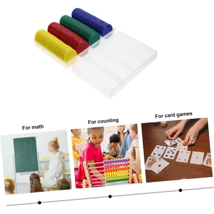 Cubes de comptage, translucides, base + 100 cubes colorés encastrables