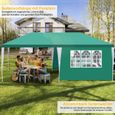 Izrielar Tente de jardin avec parois latérales fenêtres Tente Fête pavillon réception portable 3*6M Vert TENTE DE DOUCHE-3