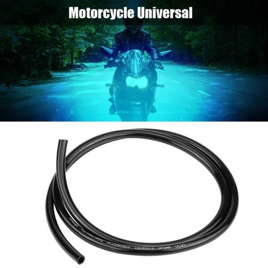 tuyau dessence en caoutchouc de tuyau dessence en caoutchouc universel non tress/é de moto 1m de long noir Tuyau dhuile de moto