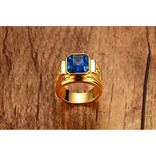 Bague Homme Dragon En Alliage - Taille 60 - Bleu - Style Annneau Fantaisie