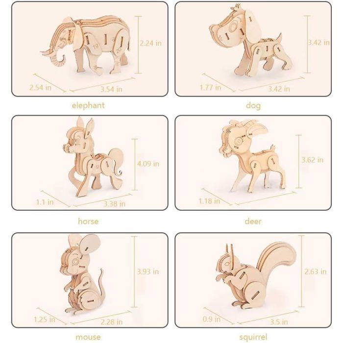 Puzzles éducatifs en bois pour enfants, illumination intellectuelle