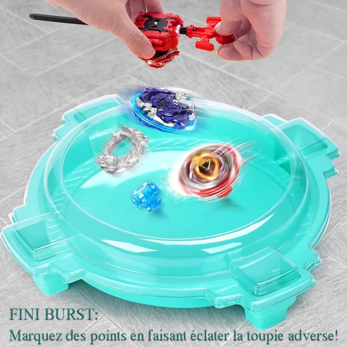 DEZAWRTY X Kreisel Battle Set, 6 Kampfkreisel 2 Launchers, Gyro Starter Pack für Jungen Spielzeug Kinder Geburtstag Spielzeug 6+ (BB213