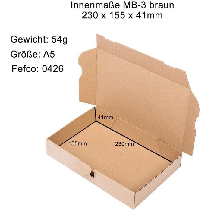 Boite carton - (L)175 x (P)115 x (H)45 mm - Marron