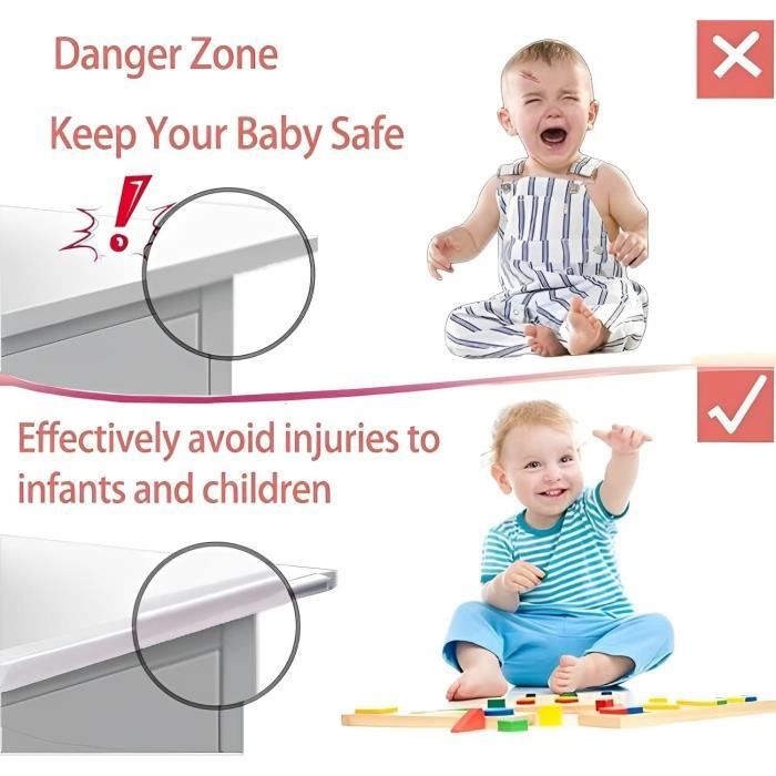 Protection de bords de 3 mètres et 4 protections de coin de sécurité pour  bébé pour enfants, protections de coin de table pour[121] - Cdiscount  Puériculture & Eveil bébé