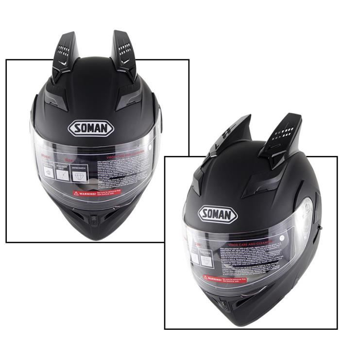 Casque Moto Modulable Avec Gants Et Protection Faciale - Homologué ECE, Double Visière, Tailles S-XXL Casque à Rabat Double Visière