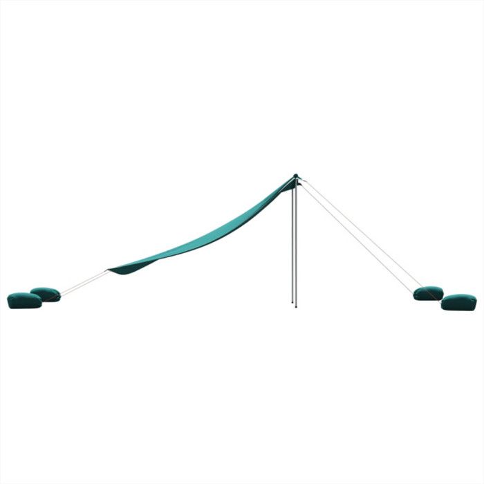 Auvent de plage VidaXL 214x236 cm avec sacs de sable, gris Auvent de plage VidaXL 214x236 cm avec sacs de sable, gris
