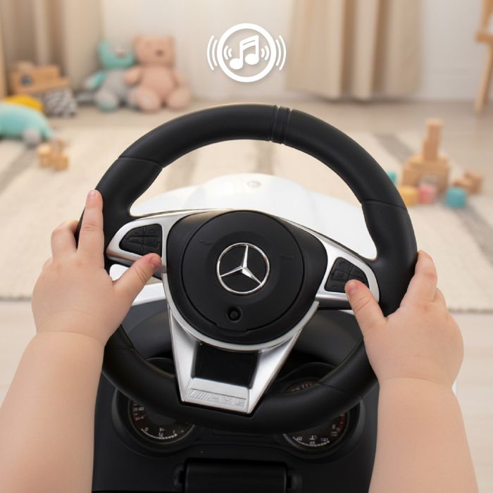 Porteur Mercedes-Benz G350 3-en-1 FANTASK – Poussette, Trotteur, Voiture à Pédales, Klaxon Et Moteur, Rose, 1-3 Ans