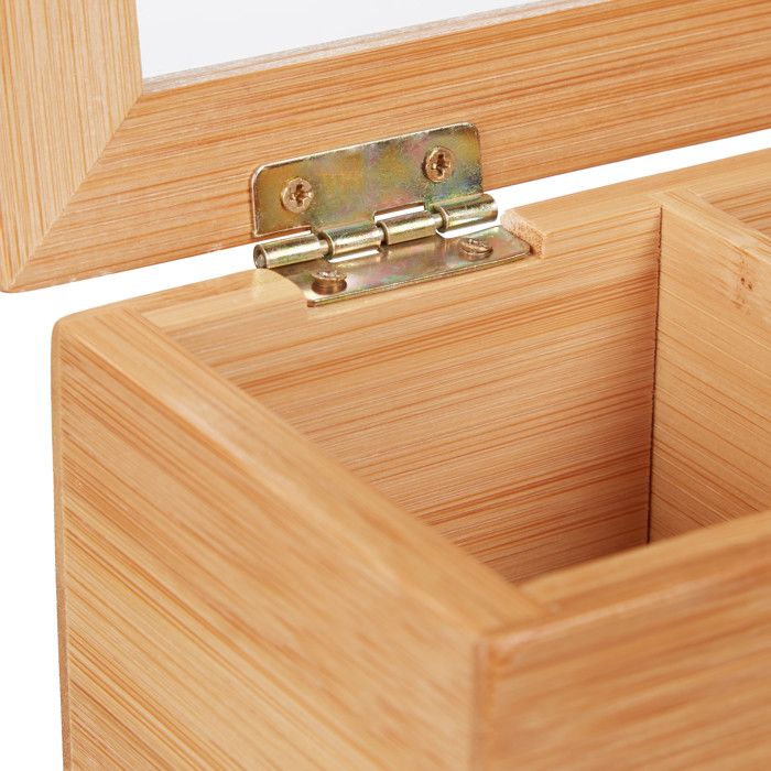 Organisateur De Sachets De Thé En Bambou à 9 Compartiments Sur 3 étages - Rangement Bureau, Cuisine, Café (27x17.5x24 Cm)