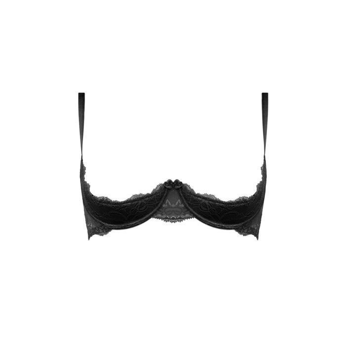 Soutien-gorge à quart de bonnets en dentelle Marzia Noir Noir