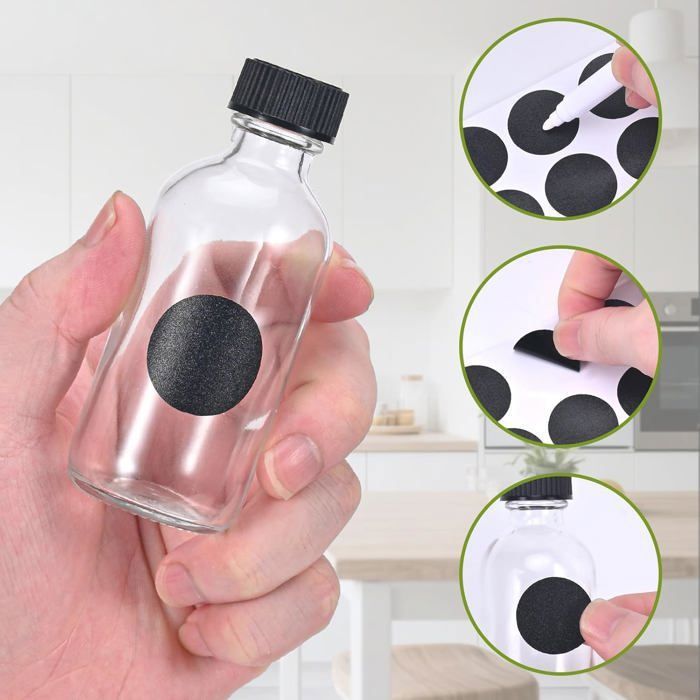 Lot De 12 Flacons En Verre Rond Transparent 2 Oz (60 Ml) Avec Bouchon – Parfait Pour Huiles, Cosmétiques, DIY