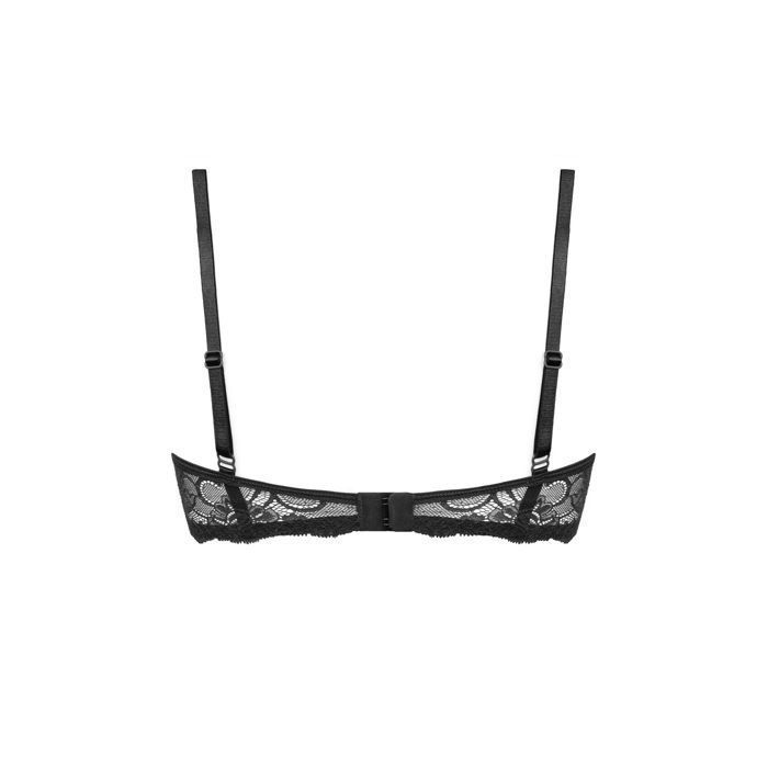 Soutien-gorge à quart de bonnets en dentelle Marzia Noir Noir