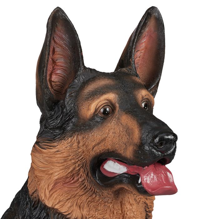 Figurine De Berger Allemand Noir En Résine - 8,9 Cm - Statue Décorative - Cadeau Pour Amoureux Des Chiens - 10