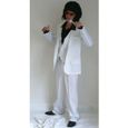 Costume adulte luxe homme déguisement Elvis Presley - Blanc - 100% Polyester - Pantalon, veste et gilet-0