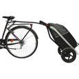 Sac de transport vélo shopping trailer - BIKE ORIGINAL - Mixte - 20 Kg MAX - Noir et gris-0