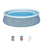 Kit Piscine gonflable BESTWAY - Fast Set™ - 457 x 107 cm - Ronde (Filtre à cartouche, échelle, 1 cartouche)