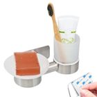 bremermann Série salle de bains PIAZZA TAPE Support mural avec gobelet &amp; porte-savon