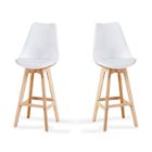 DESIGNETSAMAISON Lot de 2 tabourets de bar blanches - Gotteborg