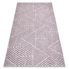 RUGSX Tapis COLOR 47176260 SISAL lignes, triangles, zigzag beige / rose pâle - 120x170 cm