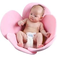 Tapis de bain pour bébé, tapis antidérapant, coussin de siège de baignoire pour bébé (rose)