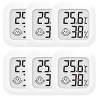 Thermomètre hygromètre intérieur LCD numérique mini thermomètre LCD pour serre Home Office chambre de bébé, salle d'étude, 6 pièces