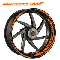 690 Duke Orange - Autocollant de roue de moto en vinyle, décalcomanies de moyeu, bande de jante pour KTM Duke