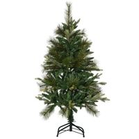 HOMCOM Sapin de Noël artificiel avec support 120 cm de haut - 260 branches - vert