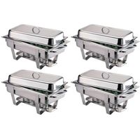 Pack 4 Chafing-dish Milan inox Professionnel