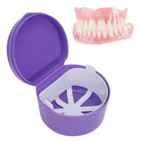 Abilityshop Boîte pour boîte de rangement pour dents artificielles avec filtre et appareil dentaire (Violet )