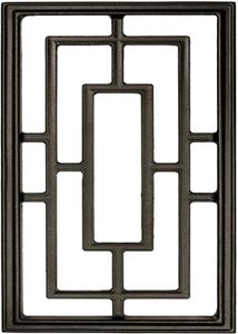 PORTAIL - PORTILLON Insert décoratif pour clôture, portail, maison, jardin – Rectangulaire, 22,9 x 43,2 cm, noir.[Q186]