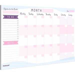 AGENDA - ORGANISEUR Monthly Planner Pad A4 For Home, Study, Work & Fam