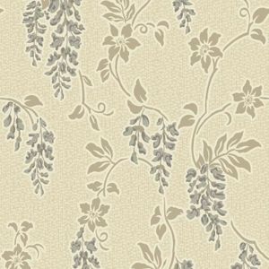 Holden Décor ROSALEA Fleur Motif Floral Papier Peint Vinyle Texturé Métallique