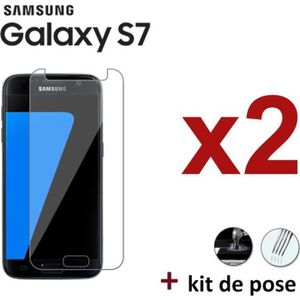 99% Transparent Sans Bulles Protection en Verre Trempé Écran pour Samsung Galaxy S7 Ultra Résistant Bear Village® Verre Trempé Galaxy S7 2 Pièces 