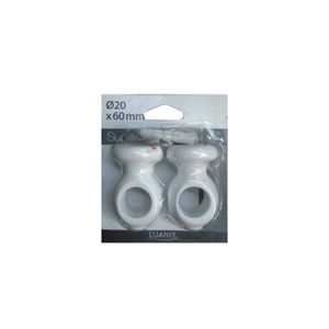 1 Lot de 2 Supports de tringles /Ø 19 mm Couleurs Satin Nickel, Support Mural ou Suspendre au Plafond pour Barre de Rideaux