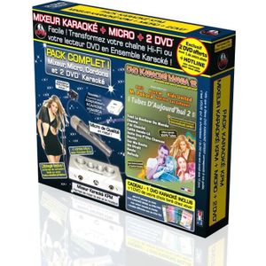 PACK SONO Pack Karaoké KPM Mixeur + 2 DVD + Micro + Adaptate
