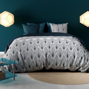 Parure de Couette Reversible 100/% Percale de Coton 71 Fils Cohiba 220 x 240 cm
