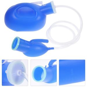 Urinoir Portatif Homme 2000ML – Tube Anti-Éclaboussures 1,2 M – Bleu – Pratique Et Hygiénique