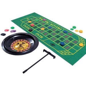 Mini roulette de casino   Table de jeu Jetons Râteau Billes  51 x 31 x 10 cm  MR 