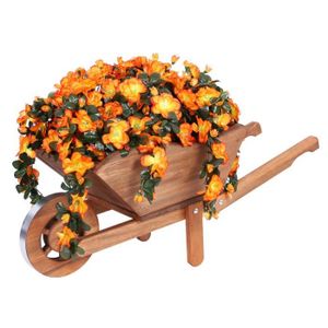 JARDINAGE - BROUETTE Brouette, parterre de fleurs en bois, pot de fleur