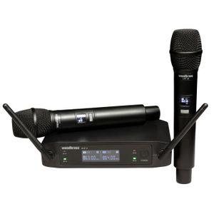 MICROPHONE - ACCESSOIRE WOODBRASS Microphone sans Fil Système 2 x Micro UH
