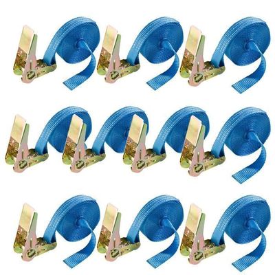 Sangles Arrimage Arebos 10 Sangles D'arrimage Arebos 6m X 25mm - Lot De 10, 800 DaN, Polyester Sangles Arrimage 800 Dan
