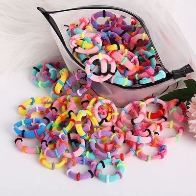 Liens de Cheveux 100 Pièces, 2mm Cheveux Élastiques Cravates, 5 Couleurs Mini Chouchous Bandes
