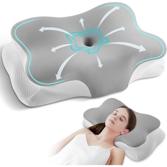 Oreiller De Soutien Tête Pour Pilates - Coussin Ergonomique En Mousse Et Simili Cuir - Pour Tapis De Yoga, Exercices Au Sol, Confort Nuque