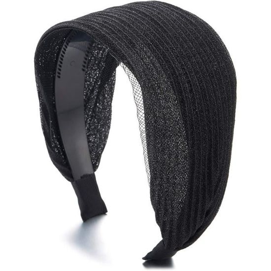 PLT - Bandeau noir satiné pour boucler sans chaleur | FR