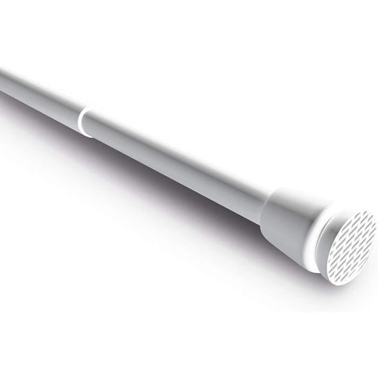 Tringle à Rideau Télescopique Blanc 60-110 Cm - Métal, Installation Sans Perçage, Pour Salle De Bain, Cuisine, Placard - 10