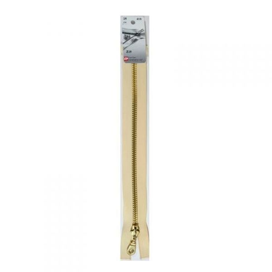 Fermeture Eclair Métal Beige Foncé 8cm Non Séparable Pour