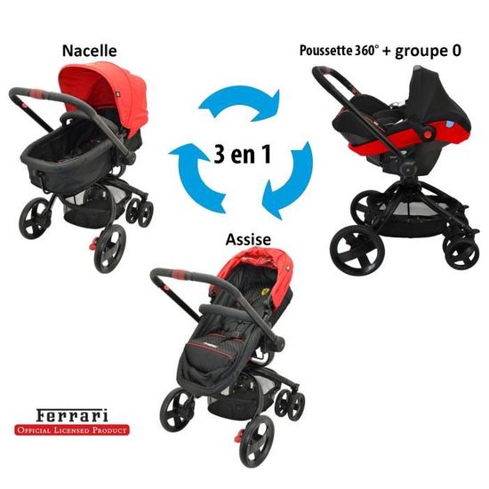 Poussette trio ferrari shop