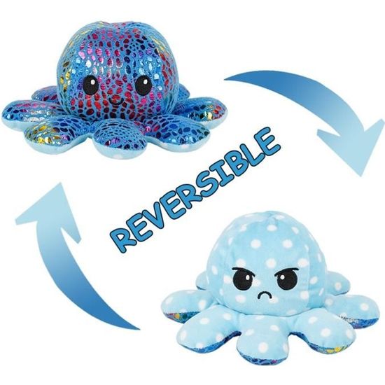 Pieuvre Reversible En Peluche Oreiller Colore Doux Simulation Poulpe Poupee Mignon En Peluche A Bascule Jouet Bebe Cadeau Cdiscount Jeux Jouets