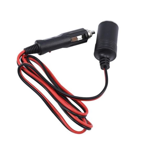 Rallonge Allume-Cigare 3FT (12V-24V) Avec Fusible 15A - Câble Puissant 17AWG Pour Pompe à Air, GPS, Glacière... | Universelle Voiture - 8