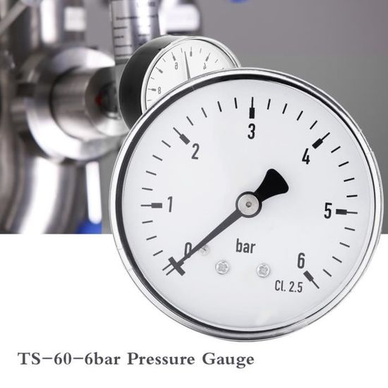 Compteur de pression d'eau, manomètre de pression de carburant à filetage 1/4 'NPT, air pour carburant